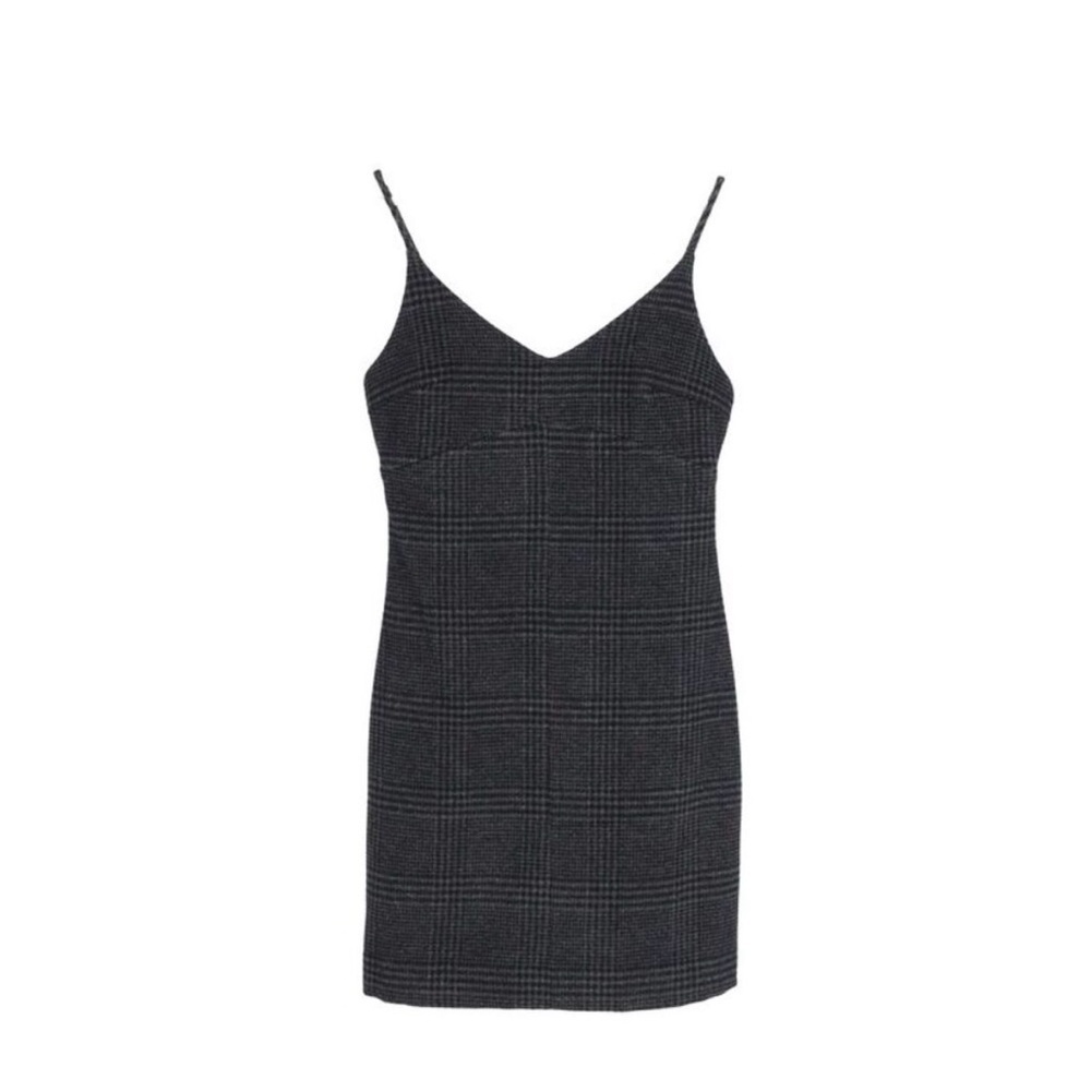 Ganni Woolside Wool Slip Dress Ebony Melange size 34 NWOT - Picture 3 of 7